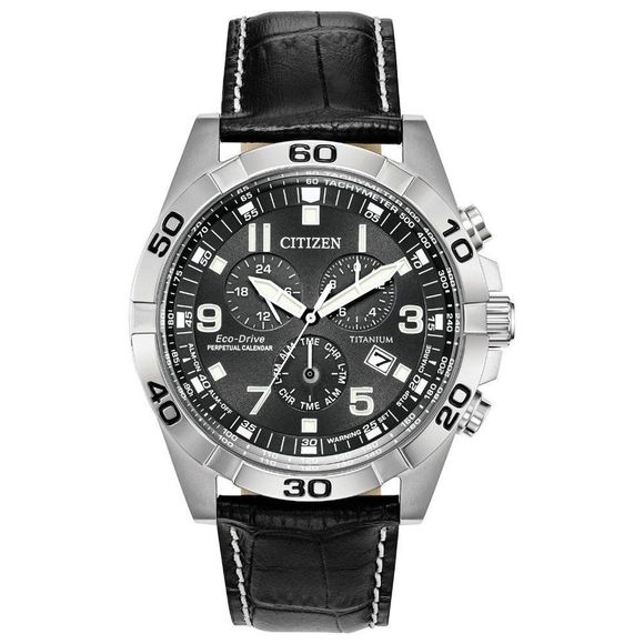 Citizen Titanium Cailber Watch w/ Leather Strap!